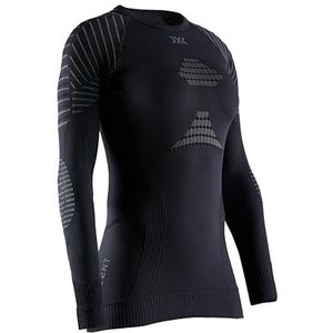 X-Bionic Invent 4.0 Shirt Ronde Hals Lange Mouwen Dames Sport Compressieshirt Dames Zwart / Charcoal, FR: S (Maat fabrikant: S)