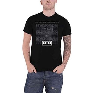 Nine Inch Nails Head Like A Hole T-shirt voor heren, korte mouwen, zwart, regular / standaard snit, zwart.