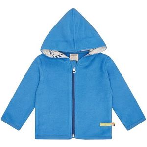 loud + proud Veste polaire unisexe en coton pour enfant, certifiée GOTS, bleu azur, 122-128
