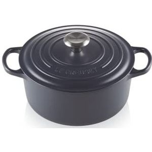 Le Creuset 21177245214430 braadpan van geëmailleerd gietijzer, 24 cm, marineblauw