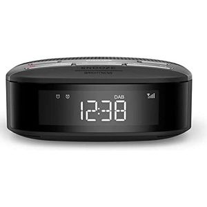 Philips R3505/12 wekkerradio, Dab-radio (dubbel alarm, slaaptimer, compact ontwerp, digitale Dab/FM-radio, automatische tijdsynchronisatie, reservebatterij)