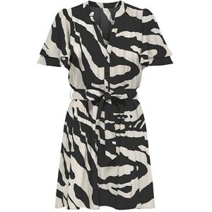 Onlnova Life Elite S/S Lenia Robe AOP, Noir, L
