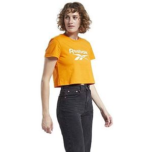 Reebok Cl F Big Logo Tee T-shirt voor dames, Oranje (Hivior)
