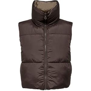 Only Onlricky Rev.Short Waistcoat OTW Noos Vest/Overvest voor dames, Fudge/Detail: Lens