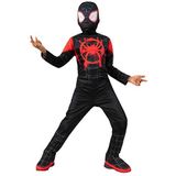 Rubies Miles Morales Classico kostuum voor kinderen, jumpsuit met laarzenovertrek en masker, officieel Marvel, Spiderman, Halloween, carnaval, Kerstmis, verjaardag