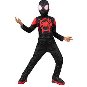 Rubies Miles Morales Classico kostuum voor kinderen, jumpsuit met laarzenovertrek en masker, officieel Marvel, Spiderman, Halloween, carnaval, Kerstmis, verjaardag