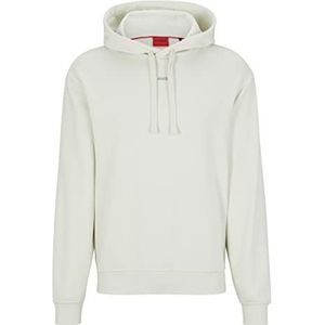 HUGO Dapo Relaxed-Fit hoodie van katoen met contrasterend logo, licht/pastelgroen 333, S, Licht/Pastel Groen 333