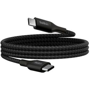 Belkin BoostCharge USB-C naar USB-C kabel, snel opladen met 240 W Power Delivery-technologie, USB-IF-certificering, voor iPhone 15, MacBook Pro, Chromebook, Samsung Galaxy, iPad enz., 1 m, zwart