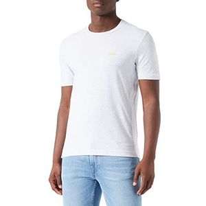 BOSS T-shirt pour homme en coton stretch avec bande sur les côtés, Light/Pastel Grey, XL