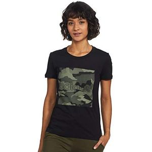 adidas Dames T-shirt met korte mouwen camouflage, Negro/installatie