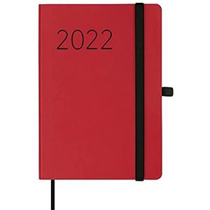 Finocam Flexi Lisa Agenda 2022, weekoverzicht, oktober 2021 tot december 2022 (15 maanden), medium - F4 - 118 x 168 mm, rood