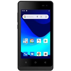 Logicom - Mobiele telefoon met gezichtsherkenning – Smartphone Le Wave – (10,2 cm (4 inch) display – 8 GB – Dual Nano-SIM – Android 11 GB Edition) zwart