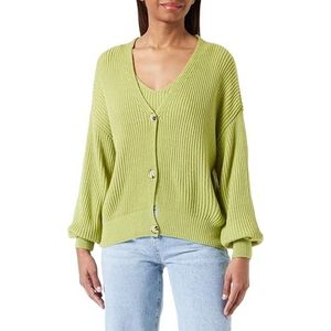 Trendyol Cardigan droit à manches longues pour femme, vert, L