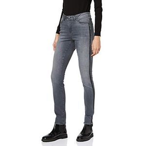 OPUS Elma dames jeans glitter streep slim, grijs stonewashed (7322)