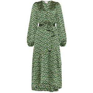 isha Lange damesjurk 19329205-IS01, groen, meerkleurig, XL, maxi-jurk, XL, Maxi-jurk