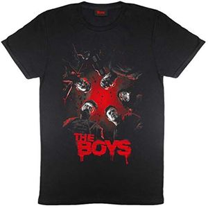 The Boys Vigilantes Dames Boyfriend Fit T-Shirt | Official Merchandise | Losse Baggy Maxi Ronde hals Grafische Top Verjaardagscadeau-idee voor dames, voor thuis of in de sportschool, zwart.