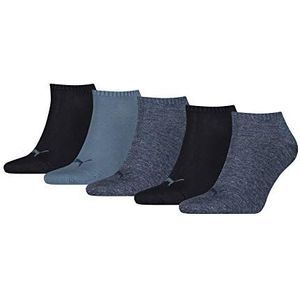 PUMA unisex sokken (5 paar), Denim Blauw