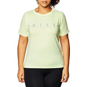 Nike Run Dvn Miler T-shirt voor dames, Barely Volt/reflecterend zilver