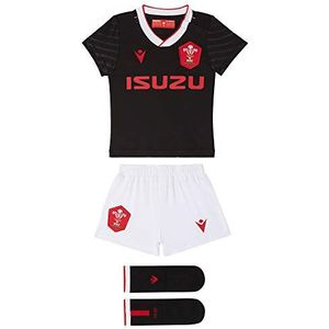 Macron Uniseks Baby 58125564 WRU M20 WRU M20 T-shirt voor kinderen met shorts en sokken zwart 6/9M