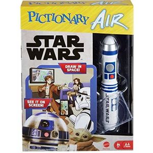 Pictionary Air Star Wars Familie tekenspel voor kinderen en volwassenen met R2-D2 lichtpen en twee HHM48 indexniveaus