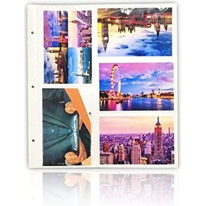 Arpan 20 stuks zakfotoalbum vullingen voor 200 foto's van 6 x 4 inch voor groot fotoalbum met ringband