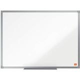 Nobo Stalen magnetisch whiteboard, 600 x 450 mm, aluminium bekleding, hoekwandmontage, inclusief whiteboard pennenbak, Essence Range, wit, 1905209
