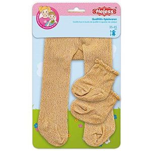 Heless - Panty met sokken, voor poppen, goudkleurig, maat 28-35 cm, 10128319, goud