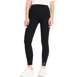 Armani Exchange Dameslegging met logo, stretch, zwart, S, zwart.