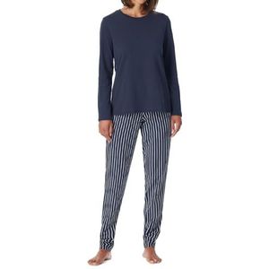 Schiesser Uncover Nightwear Pyjamaset voor dames, Donkerblauw-gem._181754