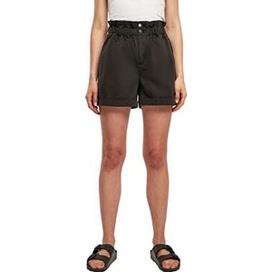 Urban Classics Dames Paperbag damesshort, zwart.