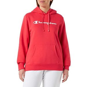 Champion Legacy American Classics Powerblend Fleece Logo Sweatshirt met capuchon, dames, rood, XXL, Rood