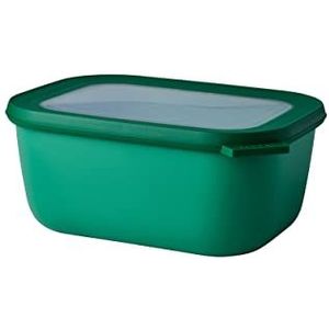 Mepal - Rechthoekige multifunctionele kom - Voedselbewaardoos met deksel - Geschikt als luchtdichte bewaardoos voor koelkast, magnetron en vriezer - 1500 ml - Vivid green
