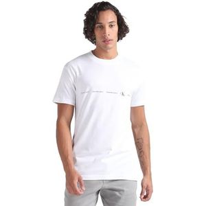Calvin Klein Jeans Logo Repeat Tee S/S gebreide tops voor heren, Helder Wit