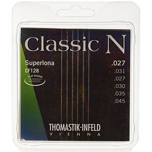 Thomastik Classic N Series snaren Superlona Light Flatwound CF128 geplateerd net