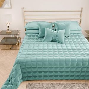 PETTI Artigiani Italiani - Dubbel dekbed van zacht en warm fluweel, lentedekbed herfst, dubbele sprei, Tiffany, 100% Made in Italy