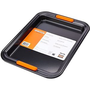 Le Creuset Kleine bakplaat, rechthoekig, antiaanbaklaag, 32,2 x 24 x 2,58 cm, mat zwart, 9410343300000