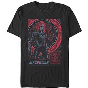 Marvel Black Widow Widow Globe Organic T-shirt à manches courtes unisexe, Noir, XXL
