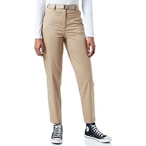 Tommy Hilfiger Cotton Sateen Tapered Chino Broek Dames, Beige, 32 W, Beige
