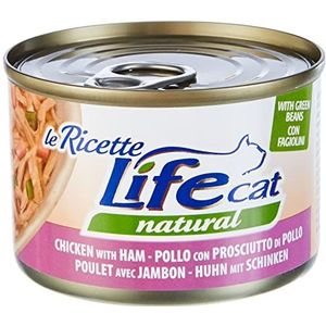 Life Cat 102391 Receptendoos met kip, ham en groene bonen, 150 g