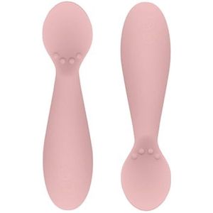 EZPZ Tiny Spoons 4 maanden + 2 stuks 100% siliconen lepels voor baby's en peuters. Vergemakkelijkt het Weaning Baby Led Ontworpen door een specialist in kindervoeding, lichtroze