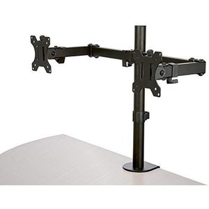 StarTech. com Dubbele schermhouder – tafelhouder voor VESA-monitoren tot 32 inch – ergonomische scharnierarm met klem/oog – in hoogte verstelbaar / kanteling / rotatie / draaien / draaien / draaien / draaien