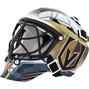 Franklin Sports NHL Vegas Golden Knights Mini Hockey Goalie-masker met etui - verzamelbaar Goalie-masker met officiële NHL logo's en kleuren