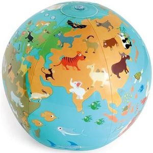 SCRATCH 276183214 opblaasbare bal, wereldbol, dieren, diameter 30 cm