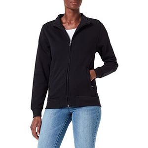 HRM Premium dames sweatjack Fair Trade 360 g/m², 70% katoen en 30% gerecycled polyester, zwart.