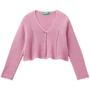 United Colors of Benetton Pull Cardigan Fille, Lilla 66e, 90