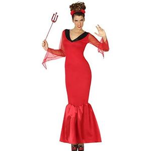 Atosa-49972 Atosa-49972-Costume-Déguisement Démon Adulte, Femme, 49972, Rouge, XXL