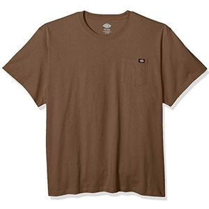 Dickies Henley T-shirt met korte mouwen en ronde hals en zakken, grijs.