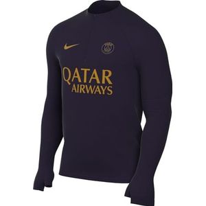 Nike Men's Top Psg Mnk Sf Ww Strk El Drl Tp, Blackened Blue/Blackened Blue/Gold Suede, DX2849-499, M