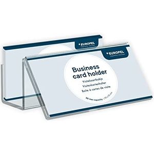 EUROPEL 350091 visitekaartjeshouder met monsterkaart, liggend formaat, acryl, transparant
