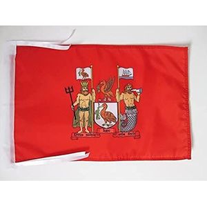 AZ FLAG Liverpool vlag, 45,7 x 30,5 cm, kleine vlag van Liverpool, Engeland, 30 x 45 cm, banner: 45,7 x 30,5 cm